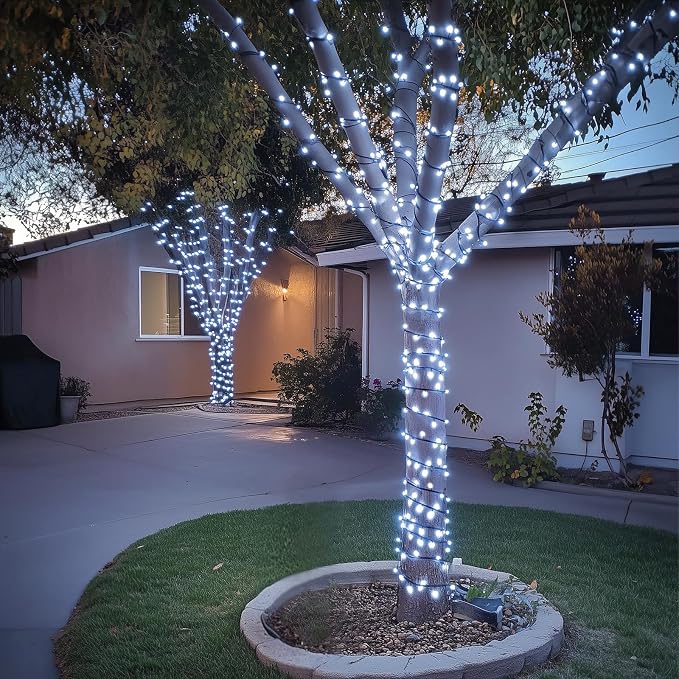 JMEXSUSS 200 LED White Christmas Lights Outdoor, 66ft Connectable Christmas - Image 7
