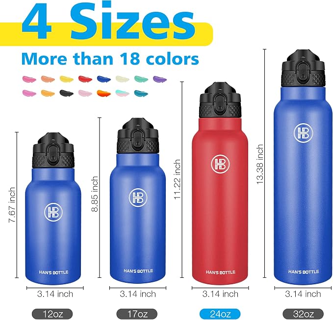 Han's Bottle Sports Water Bottle - 24 Oz - Image 2