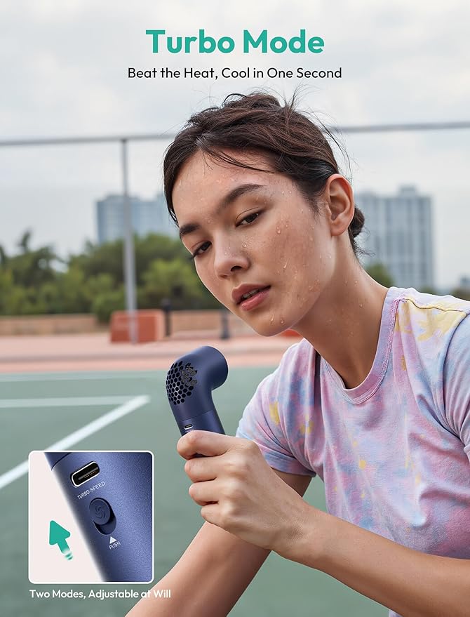 Aecooly Portable Handheld Fan, Powerful Turbo Air Tube Fan, 19000 RPM High - Image 5