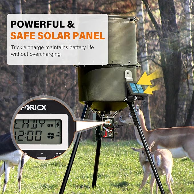 6V Solar Panel for Deer Feeder, Efficient Solar Panel Charger w/Adjustable - Image 5