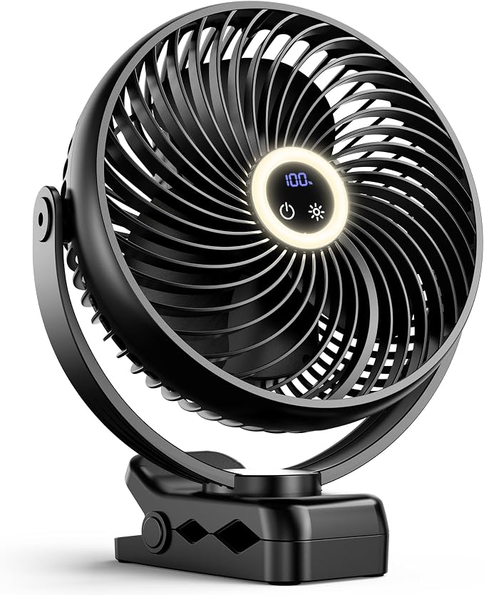 xasla 10000mAh Portable Clip On Fan by XASLA