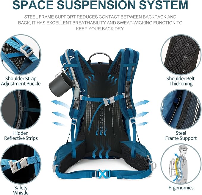 IX INOXTO Hiking Backpack, 26L/40L Waterproof Hiking Daypack - Image 4