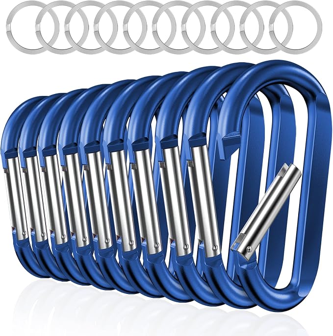 sprookber 3" Carabiner Clip Keychain, D Ring Caribeaner Clip, Key Clip by Sprookber