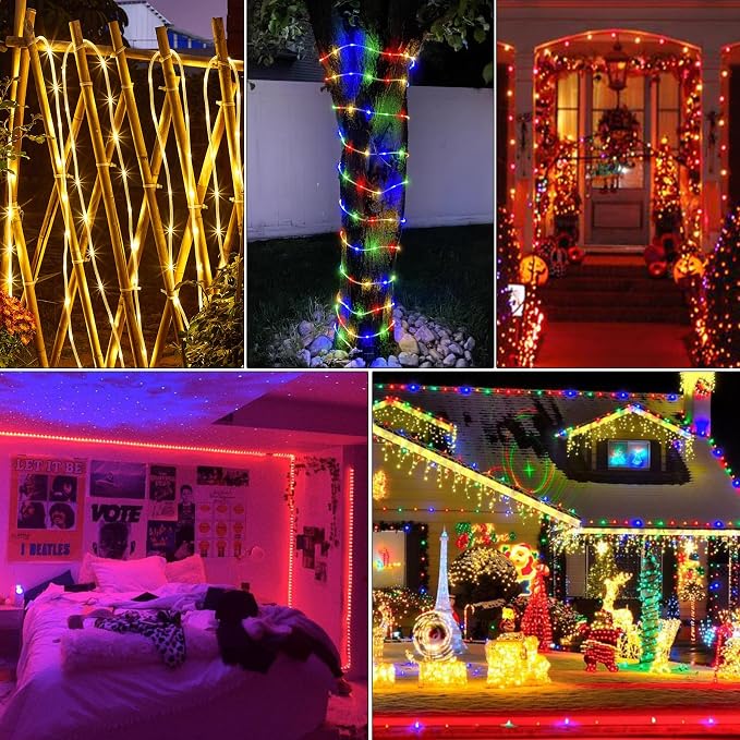 Nazuwke 99Ft LED Rope Lights Outdoor, 18 Colors Changing Fairy String Light - Image 6