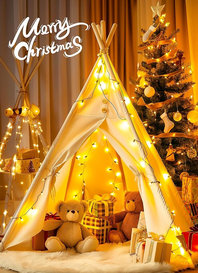 Brightown 2 Pack Each 50 Count 12 Feet Clear Christmas Mini Lights - Image 3