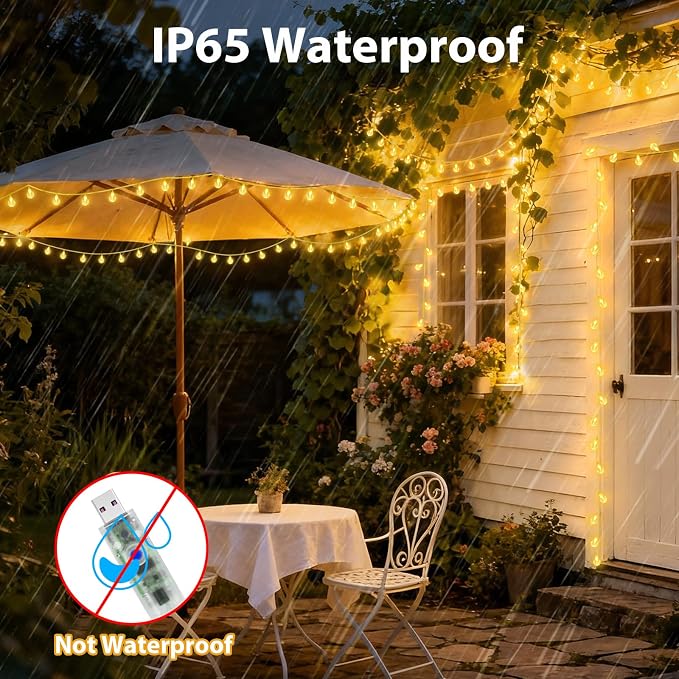 OMIKA Color Changing String Lights USB Powered, 33FT 60LED APP Control Fairy - Image 5