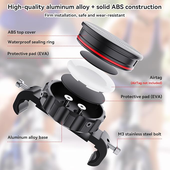 DDJ for AirTag Bike Mount Hidden Under Seat - Image 4