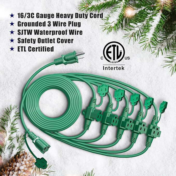 Eversimpleinc 50FT Outdoor Extension Cord - Image 3