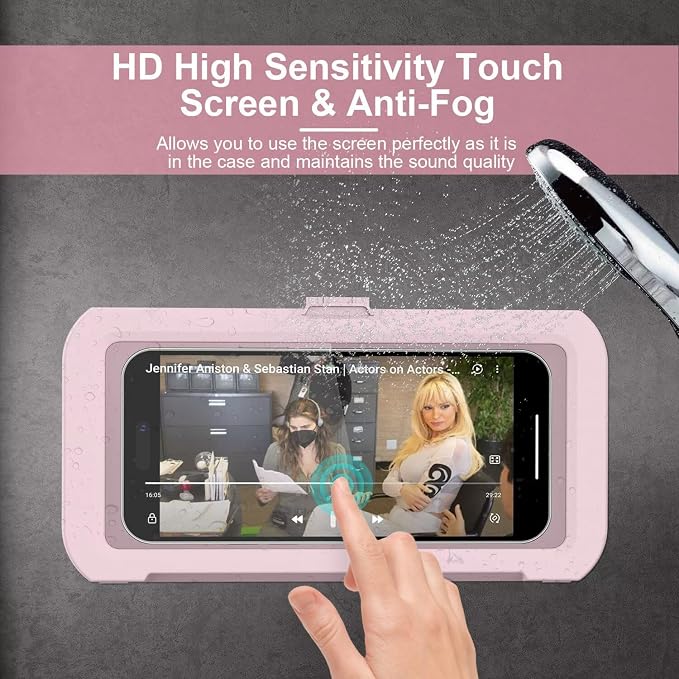 URROY Shower Phone Holder Waterproof, 360° Rotation Shower Phone Case, Anti-Fog - Image 6