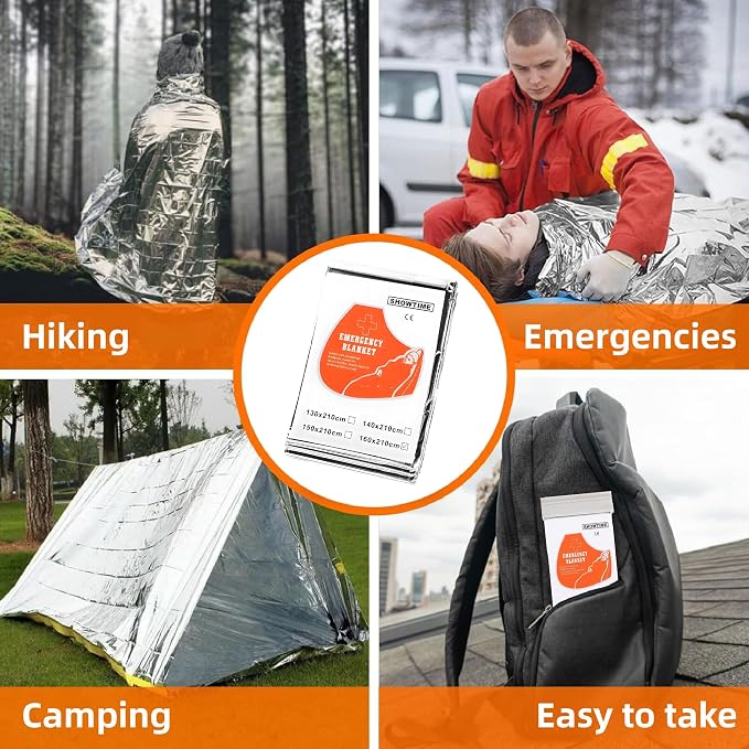 6 Pack Emergency Thermal Blankets - Image 5