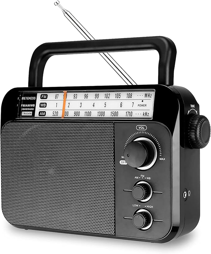 Retekess TR604W AM FM NOAA Radio, Portable Emergency Weather Radios by Retekess