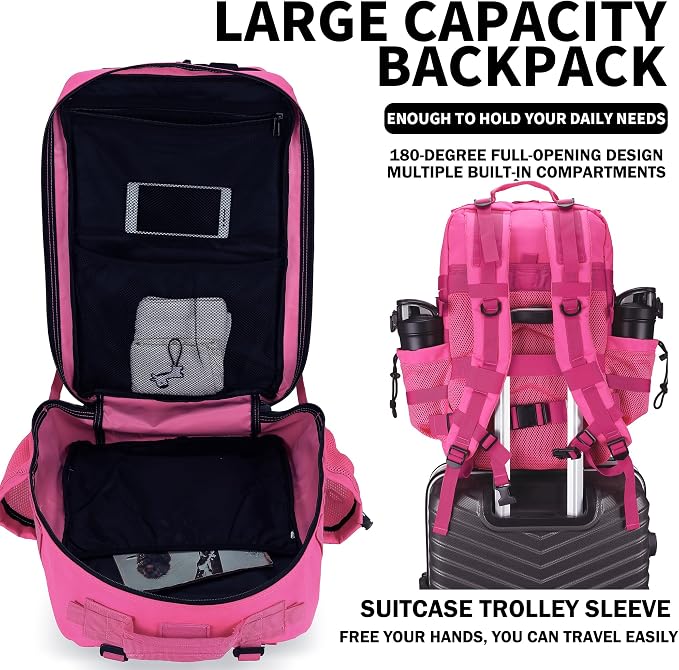 Military Tactical Backpack 45L/25L 3 Day Assault Pack Molle Daypack Hiking - Image 5