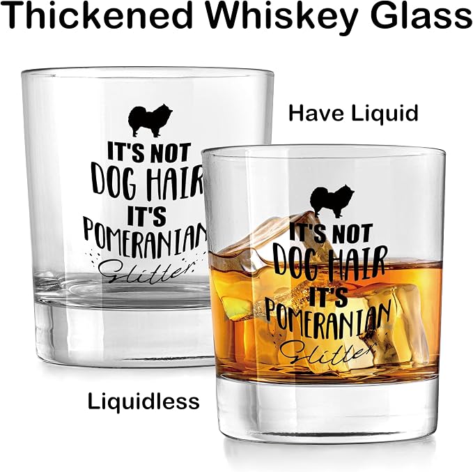 Nogrit Pomeranian Gifts Whiskey Glasses 10 oz, Dog Lovers Gifts, Funny It's Not - Image 5