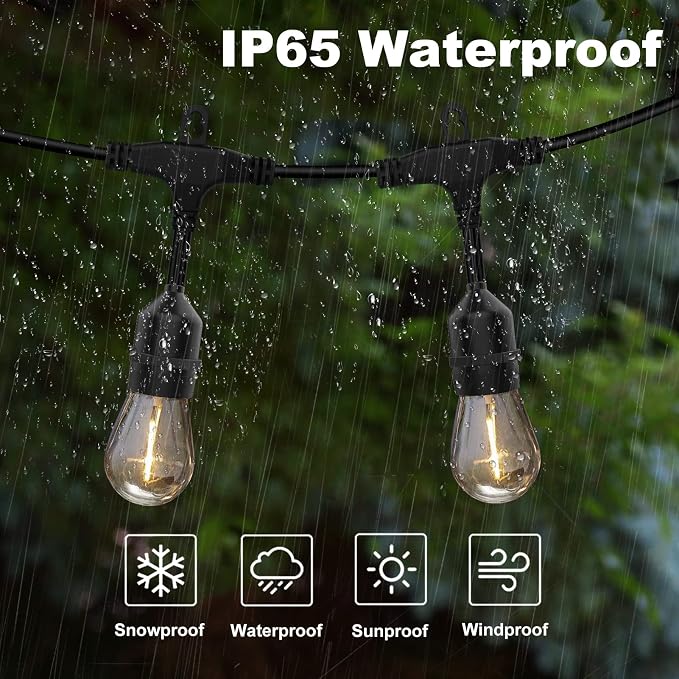 Achin Outdoor String Lights 150 Feet LED Waterproof Patio Lights - Image 3