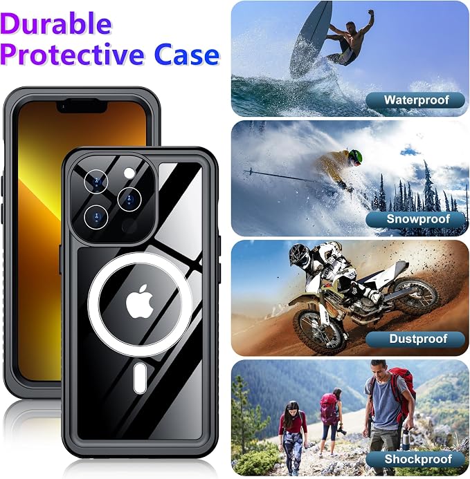 Red2Fire 2024 New Designed for iPhone 13 Pro Case Waterproof, Phone Case 6.1" - Image 6