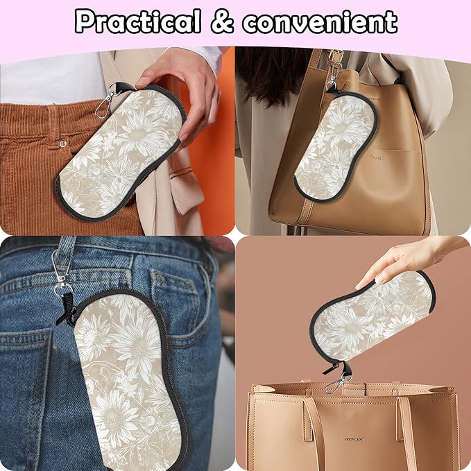 Glasses Case Sunglasses Eyeglass Soft Case Zipper Light Neoprene Pouch - Image 7