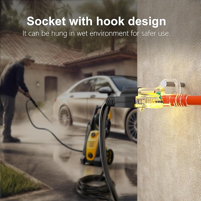 HUANCHAIN 150 ft Outdoor Extension Cord Waterproof 12/3 Gauge Heavy Duty - Image 7