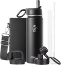 Coolflask Water Bottle 20 oz Insulated by Coolflask