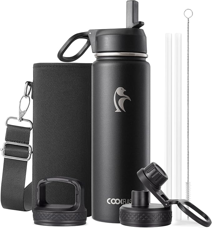 Coolflask Water Bottle 20 oz Insulated by Coolflask
