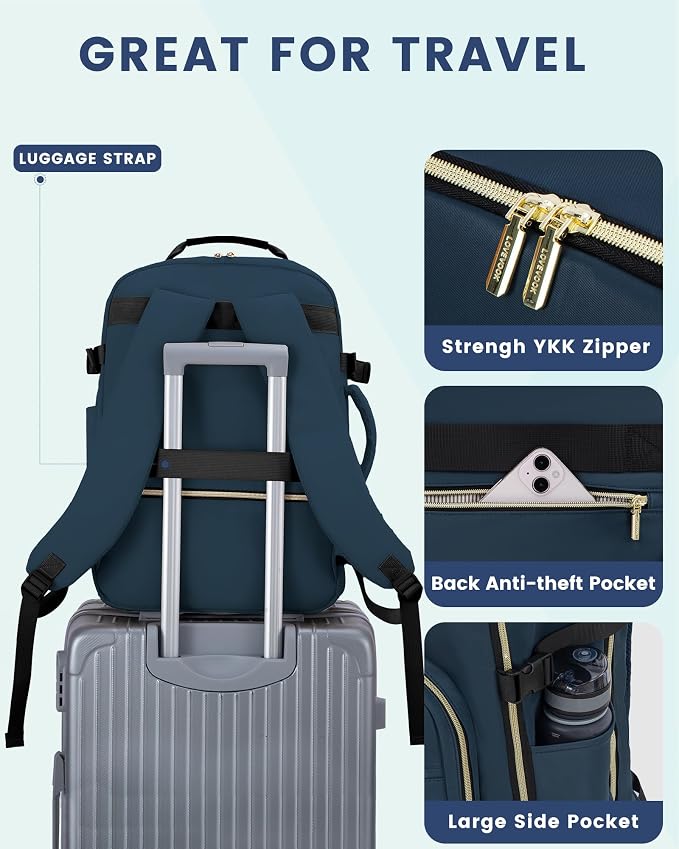 LOVEVOOK Travel Backpack for Women & Men 40L, Airline Approved Carry On - Image 7