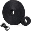 OneLeaf Hook and Loop Roll Reusable Fastening Cable Ties, 33ft x 1inch Black by OneLeaf