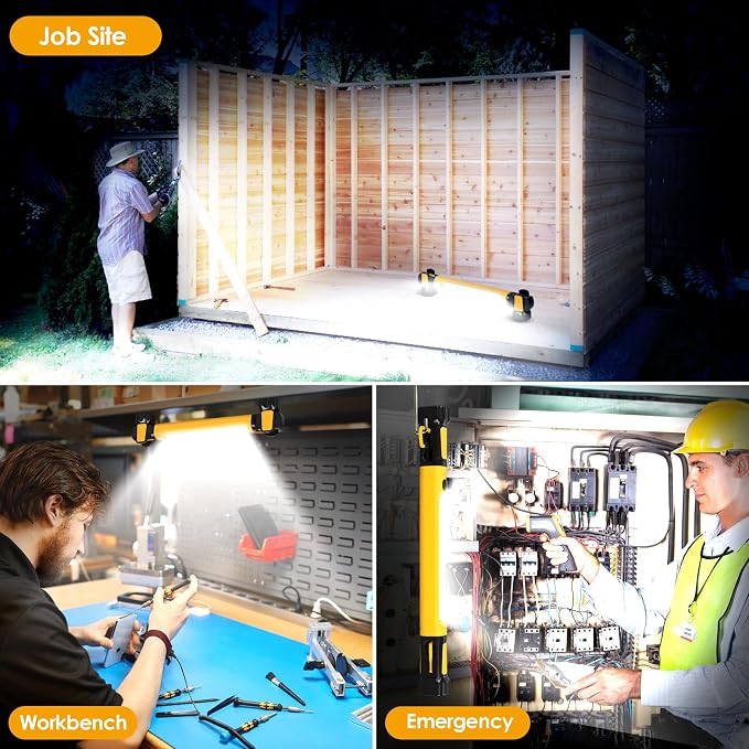 Work Light, 2500LM Bright LED Work Lights, 5200mAh Rechargeable Magnetic - Image 6