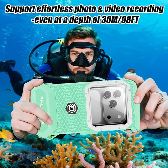 Underwater Phone Case for Snorkeling & Diving, IP68 Waterproof Case for Swimming - Image 2
