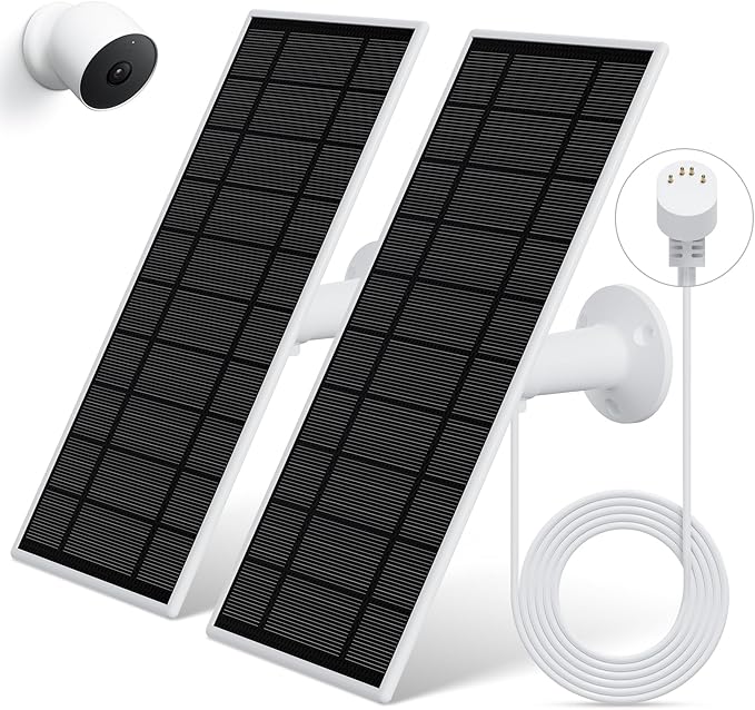 Solar Panel for Google Nest Camera, Flexible Solar Panels by Loqdivr