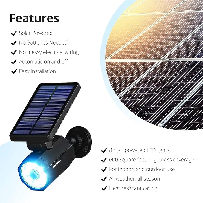 Bell+Howell Bionic Spotlight Deluxe Solar-Powered Spot Light 25 Feet Motion - Image 4