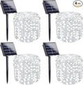 Extra-Long Solar String Lights for Outside, 4 Pack 400LED Solar Fairy Lights by SANJICHA