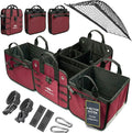 4-Section Trunk Organizer for SUV, Sedan – Modular Extra Large Cargo Bin by DURABLEZ