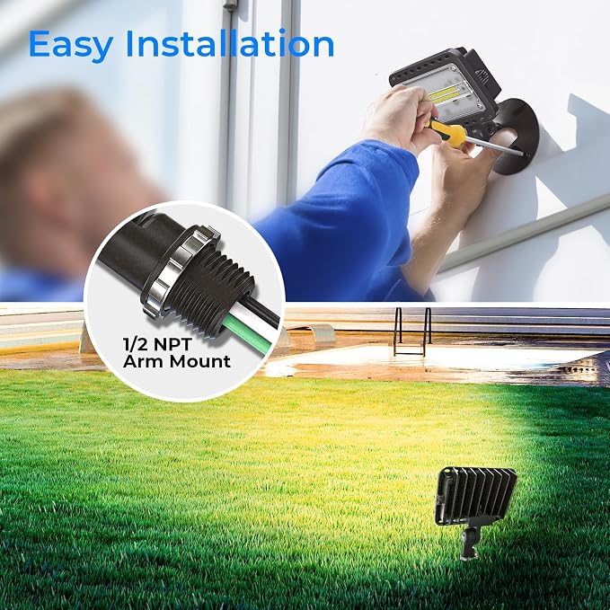 CINOTON 20W LED Flood Lights Outdoor, IP65 Waterproof Exterior Security Wall - Image 3