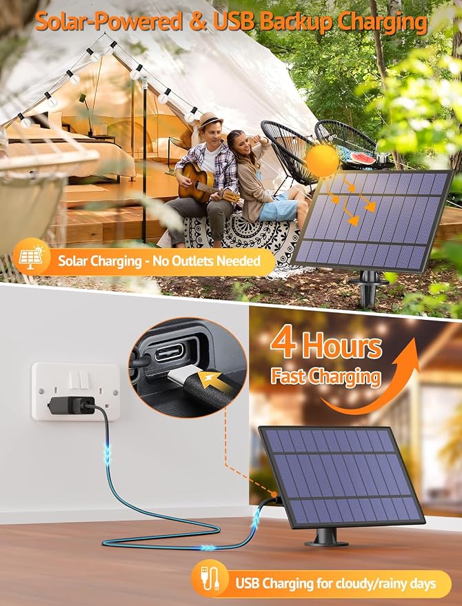 Larkvue 100FT Solar String Lights Outdoor - Image 4