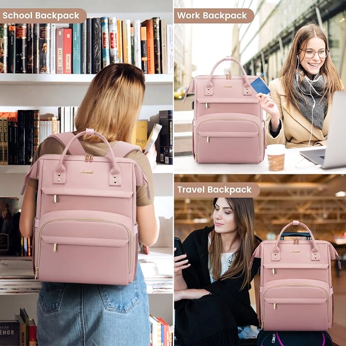 LOVEVOOK Leather Laptop Backpack - Image 7