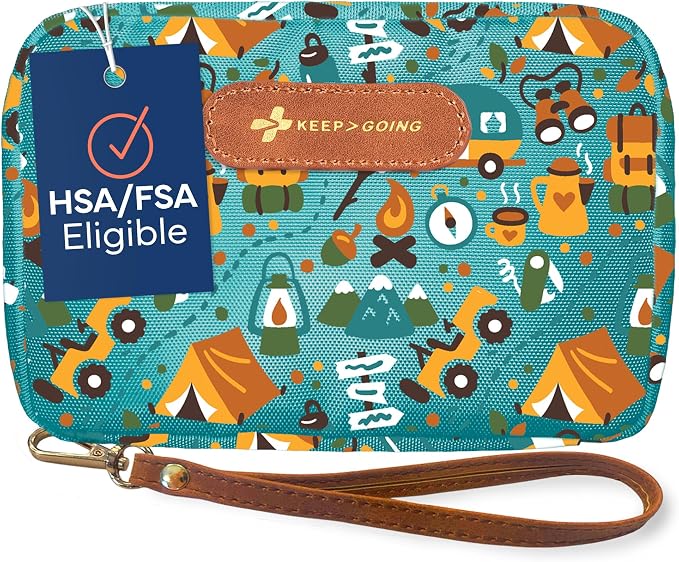 KeepGoing Travel First Aid Kit for Kids – 130 Pc. for Car, Diaper Bag & Backpack by KEEP%3EGOING