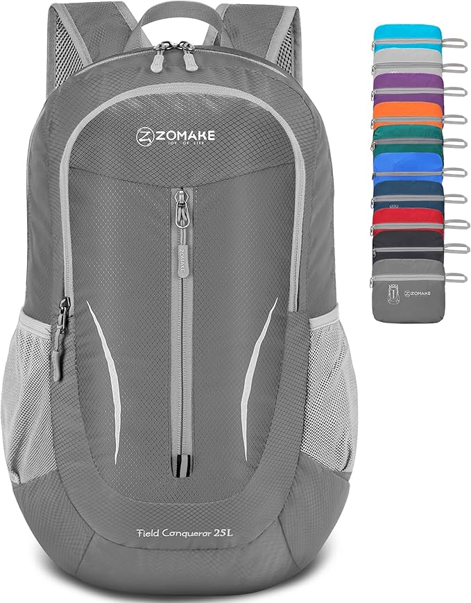 ZOMAKE Ultra Lightweight Packable Backpack 25L, Foldable Hiking Backpacks Water by ZOMAKE