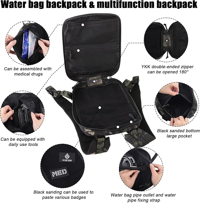 PETAC GEAR Tactical Molle Hydration Pack - Image 5