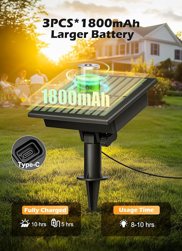 Brightown 108FT Solar String Lights Outdoor Waterproof - Image 4