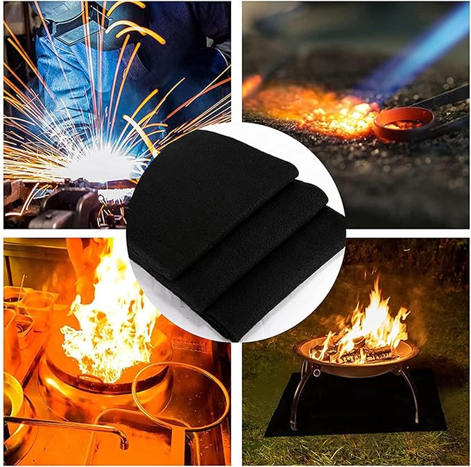 30cm*30cm Welding Blanket Fireproof Mat Anti Fire Pad Heat Insulation Carbon - Image 4