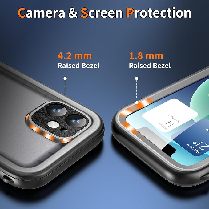 Cozycase Compatible with Waterproof iPhone 11 case, Built-in Screen Protector - Image 11