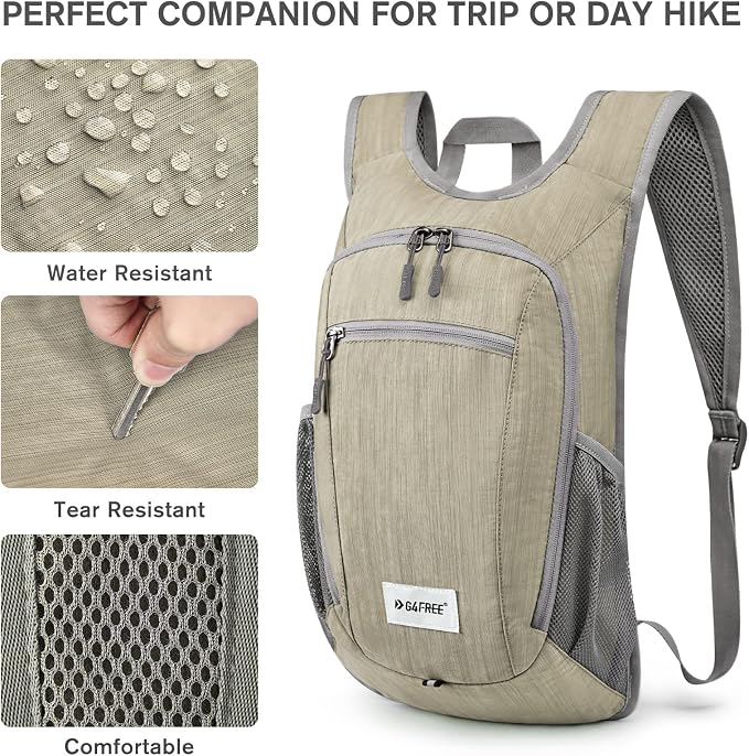 G4Free 10L/15L Hiking Backpack Lightweight Packable Hiking Daypack Small Travel - Image 3