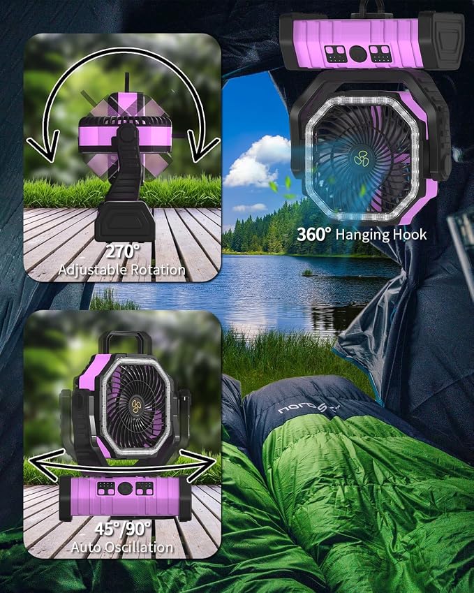 ADUST Camping Battery Operated Powered Fan - Image 6