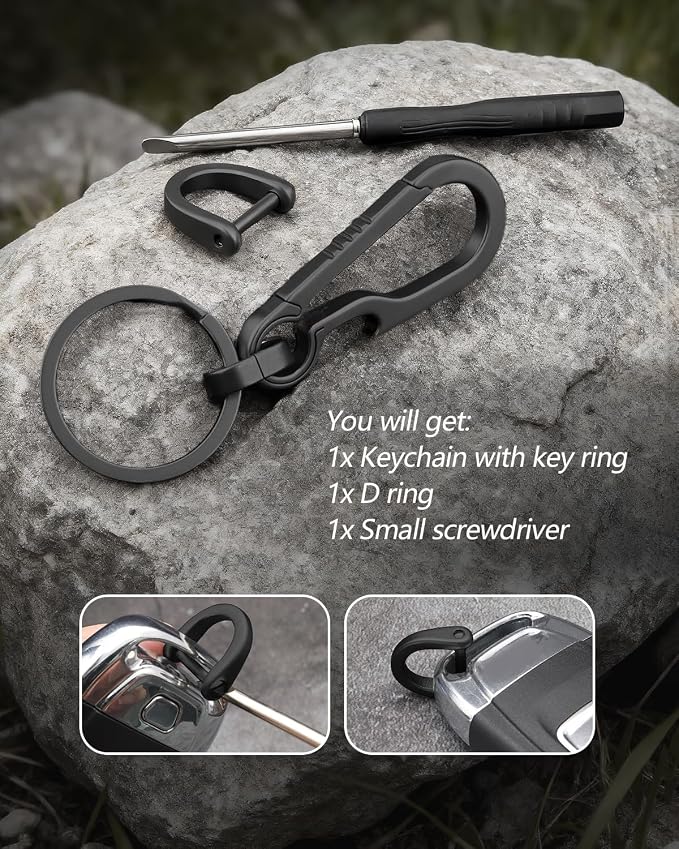 PJYTAC Key Chain Clip Titanium Carabiner Keychain Quick Release Carabiner - Image 6