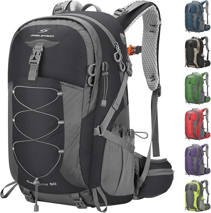 Maelstrom Hiking Backpack, Camping Backpack, 50L Waterproof Hiking Daypack by Maelstrom