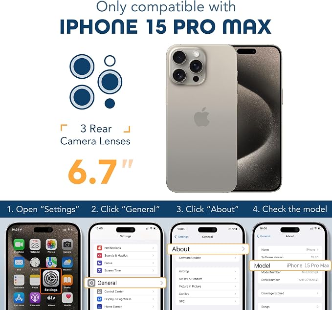 TIESZEN for iPhone 15 Pro Max Case, Compatible - Image 8