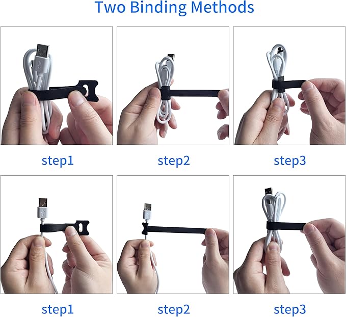 200 PCS 8 Inches Black Reusable Cable Ties, Adjustable Cord Straps, Cable - Image 5