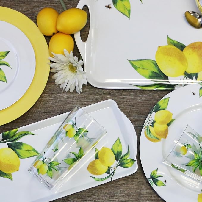 Reston Lloyd Calypso Basics Fresh Lemons 19 oz Acrylic Drinkware Set of 6 – - Image 6
