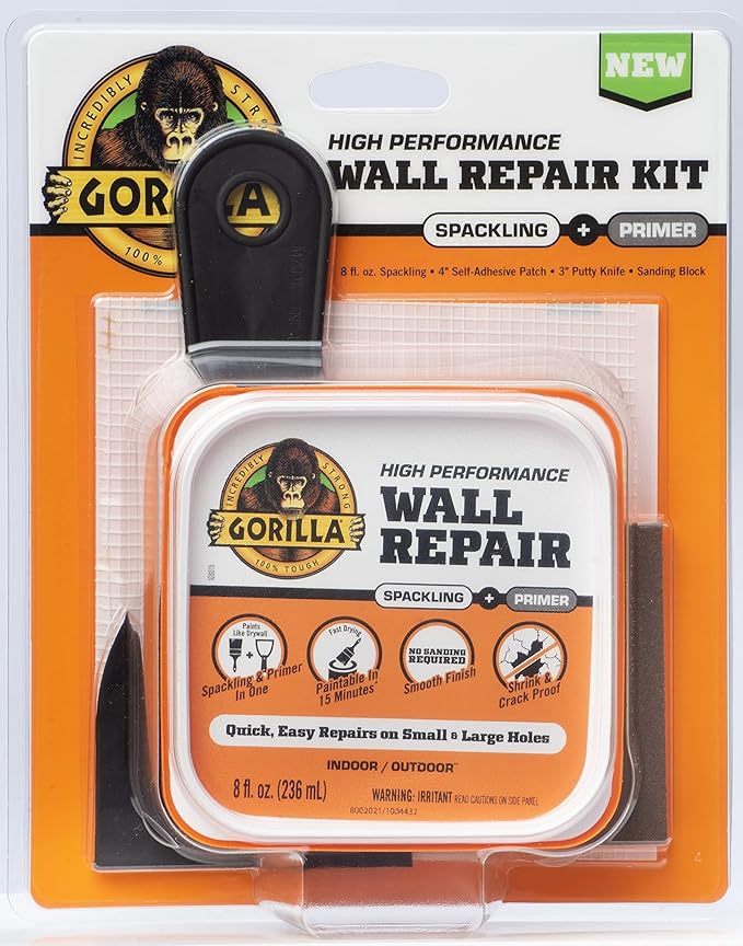 Gorilla Wall Repair Kit Featuring Gorilla Heavy Duty Wall Repair Spackling + by Gorilla
