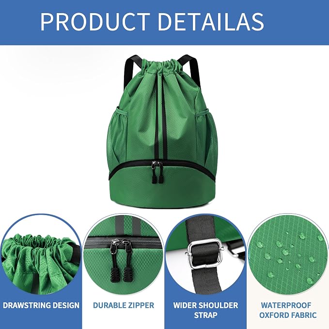 JELUTAR Drawstring Backpack Gym Bag - Image 8