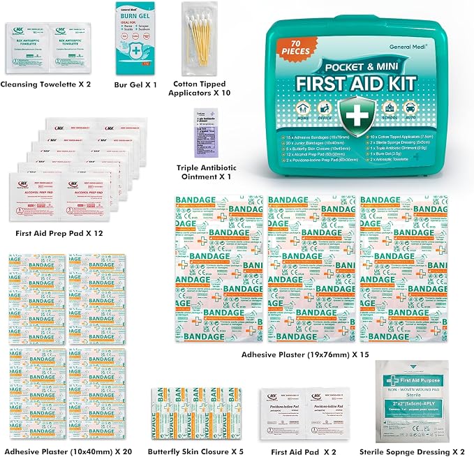 General Medi 420 Piece First Aid Kit, 6 Individual Boxes of 70 Items Each - Image 2